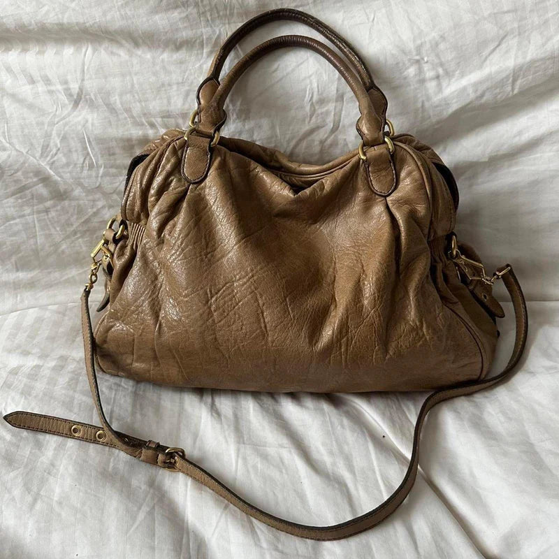 Vintage Miu Miu Nappa Leather Mini Charm Bag – 2010s