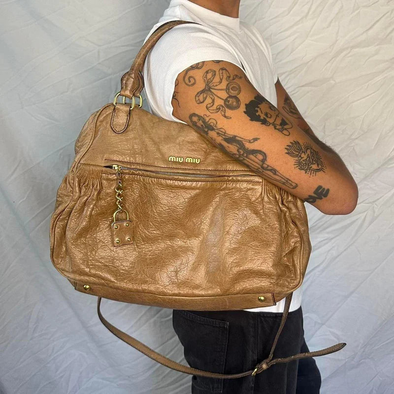 Vintage Miu Miu Nappa Leather Mini Charm Bag – 2010s