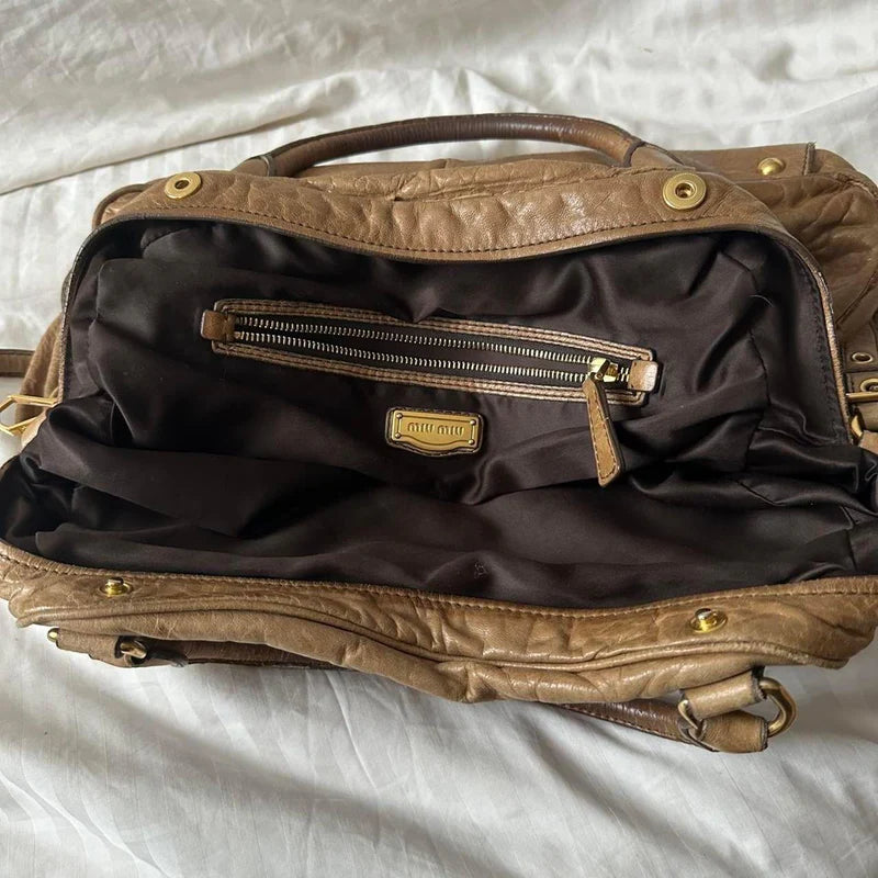 Vintage Miu Miu Nappa Leather Mini Charm Bag – 2010s