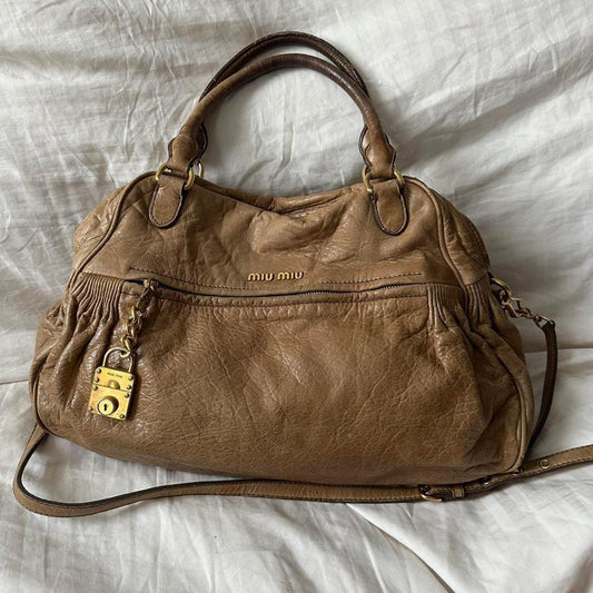 Vintage Miu Miu Nappa Leather Mini Charm Bag – 2010s