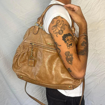 Vintage Miu Miu Nappa Leather Mini Charm Bag – 2010s