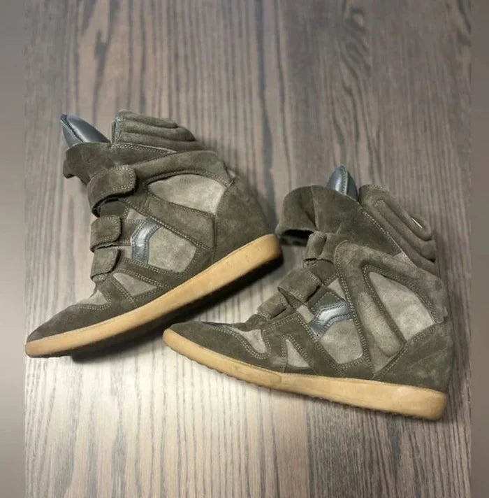 Isabel Marant Bekett Women's High-Top Sneakers in Anthracite