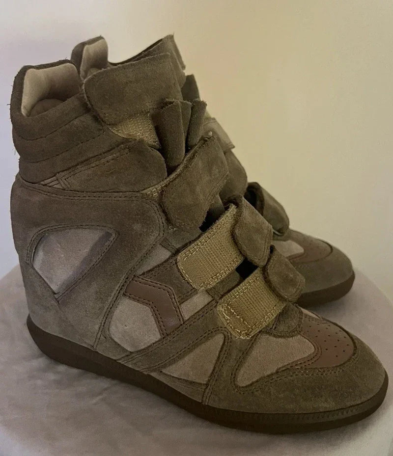 Isabel Marant BEKETT Suede Hidden Wedge Sneakers Shoes